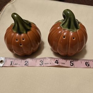 Vintage Pumpkin Salt And Pepper Shakers